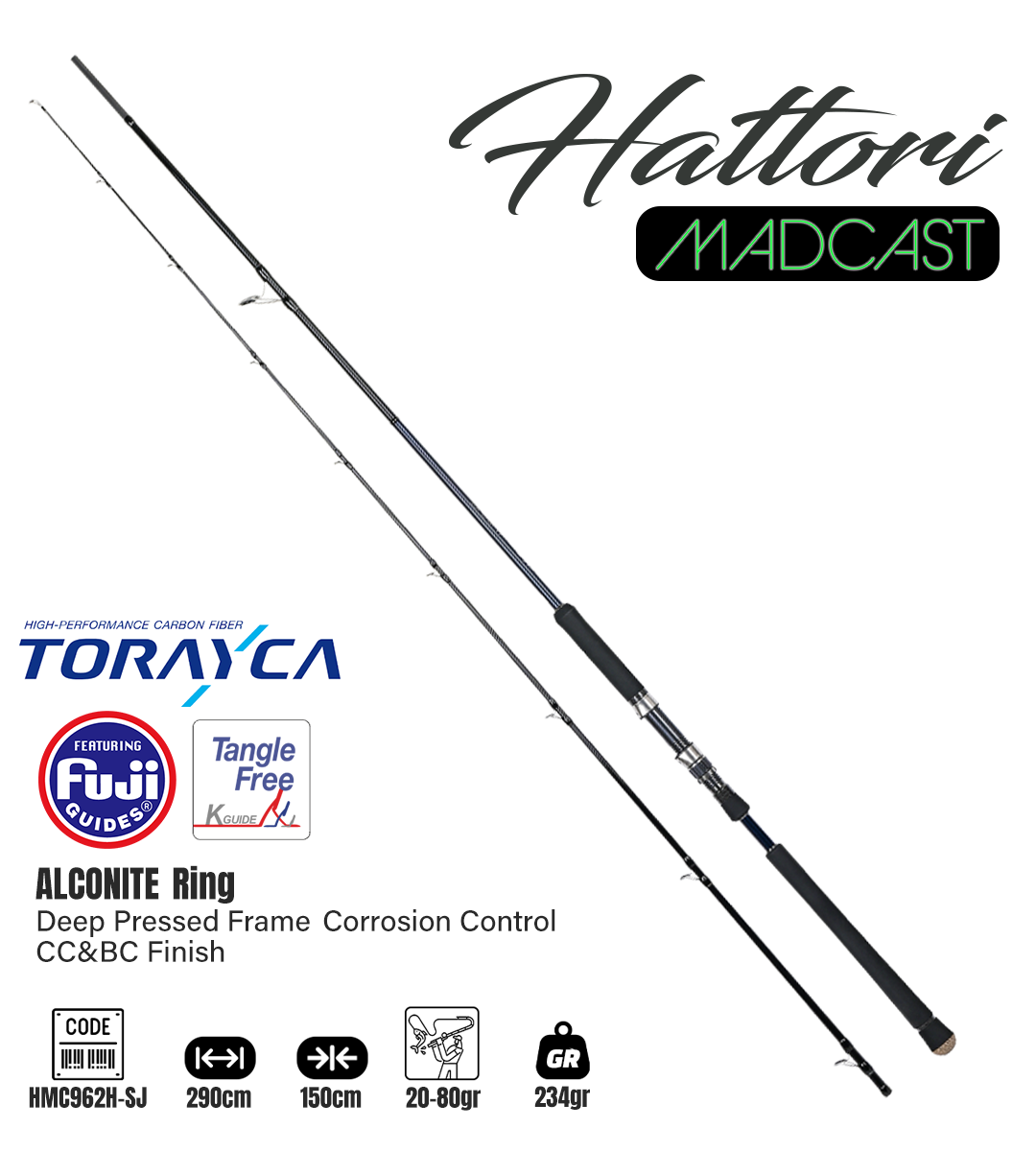 Fujin Madcast 290cm 20-80gr Shore Jig Kamışı