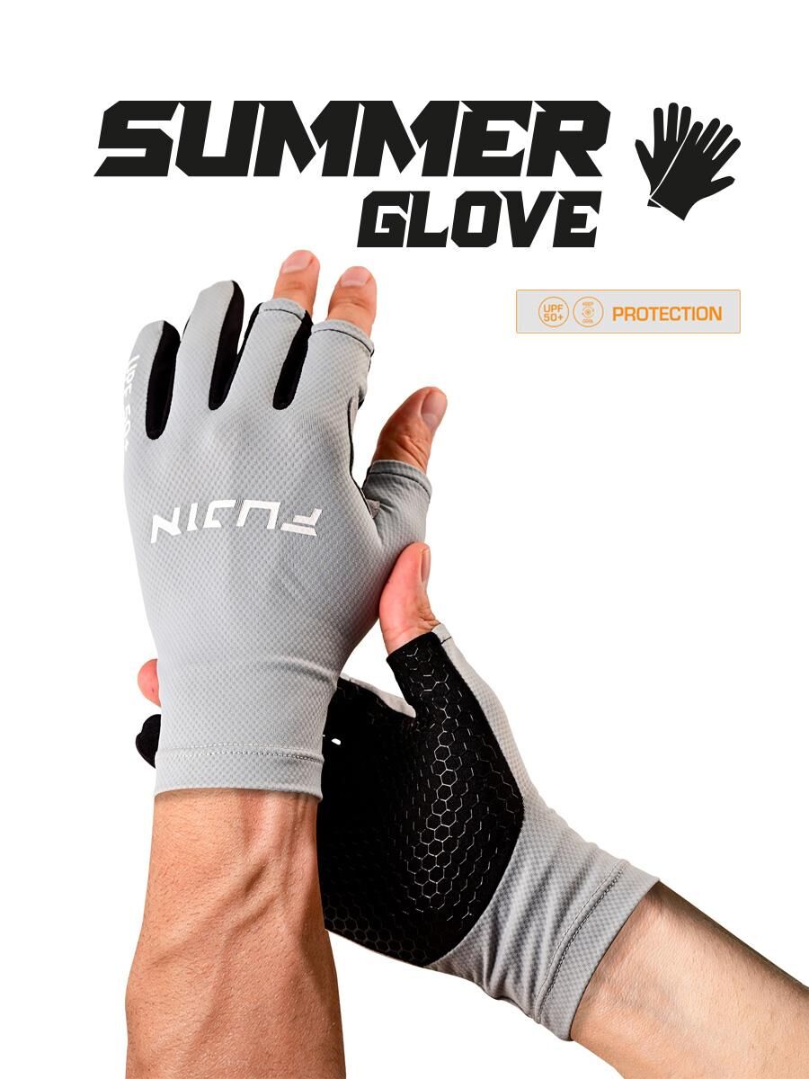 Fujin Pro Angler S24 Summer Gloves Grey