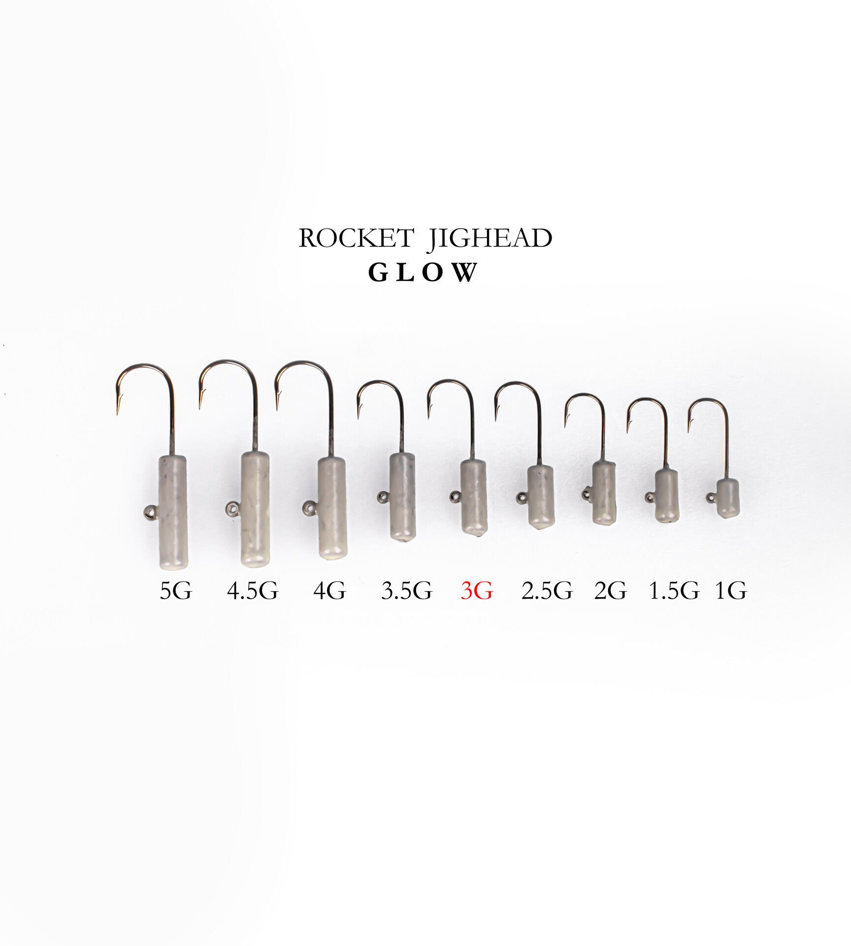 ROCKET JIGHEAD GLOW 4P 3G