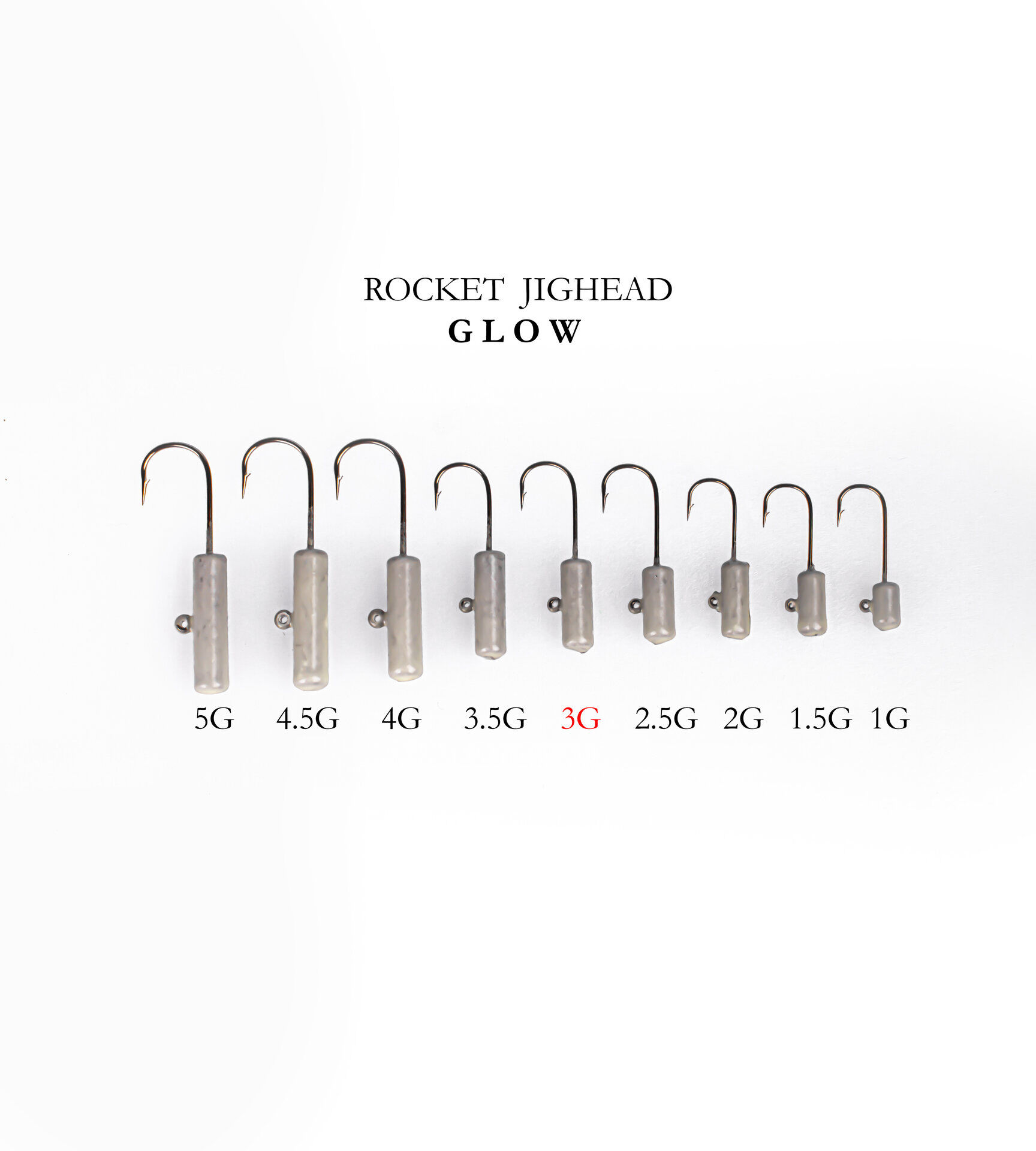 ROCKET JIGHEAD GLOW 4P 3G