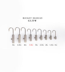 ROCKET JIGHEAD GLOW 4P 3.5G