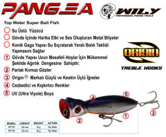 Wily Pangea 8 cm Poper Maket Balık