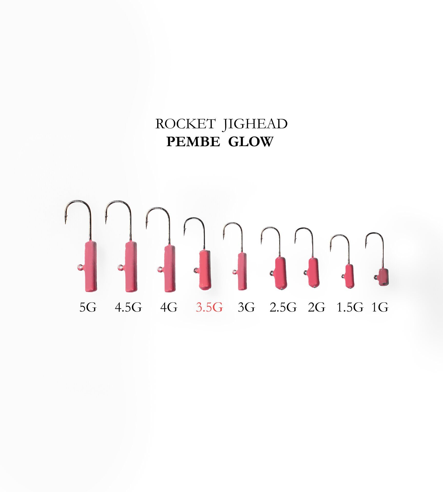 ROCKET JIGHEAD PEMBE GLOW 4P 3.5G