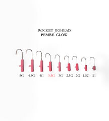 ROCKET JIGHEAD PEMBE GLOW 4P 3.5G