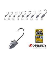 XESTA BULLET RIBHEAD JIG HEAD #8 4P 0.6G