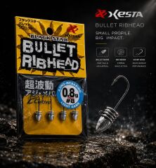 XESTA BULLET RIBHEAD JIG HEAD #8 4P 0.8G