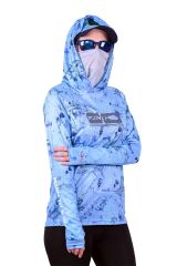 Fujin Pro Angler T-Shirt Women Blue Fish