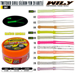 Wily Twitcher Sıvılı Silikon Yem 55 mm 20 Adetli