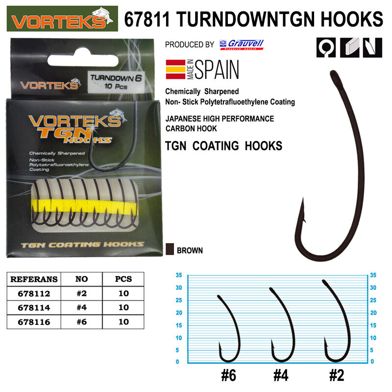 Vorteks  67811 Turndown Tgn  Sazan İğnesi 10 Adet