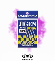VANFOOK JH-40 JIGEN GRIPPY SILVER 3P #8/0