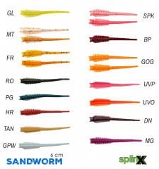 SPIINX SANDWORM SİLİKON 6CM 18P GLOW LEMONADE