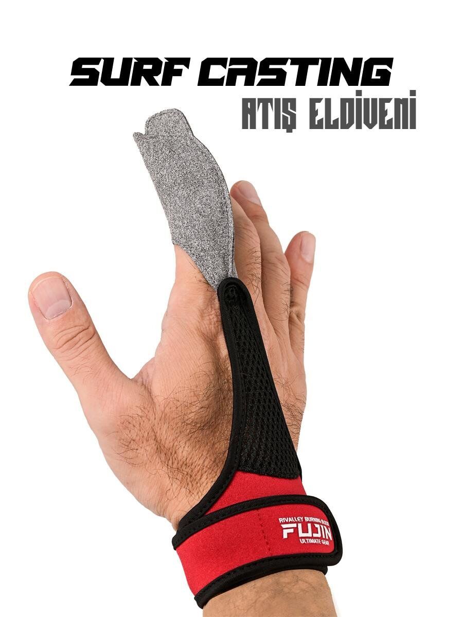 Fujin Pro Angler Surf Casting Atış Eldiveni Red