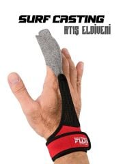 Fujin Pro Angler Surf Casting Atış Eldiveni Red