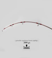 DCR HİLAL TETİKLİ JIG VE CANLI YEM KAMIŞI 185 CM 100-300 BORDO