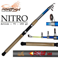 Portfish Nitro Teleskopik Fiber Olta Kamışı 75-150gr