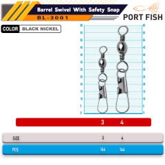 Portfish BL-3001 Klips Sarı 144 Ad