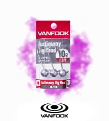 VANFOOK JD-31B ANTIMONY JIG HEAD NS BK 4P 10G #2/0