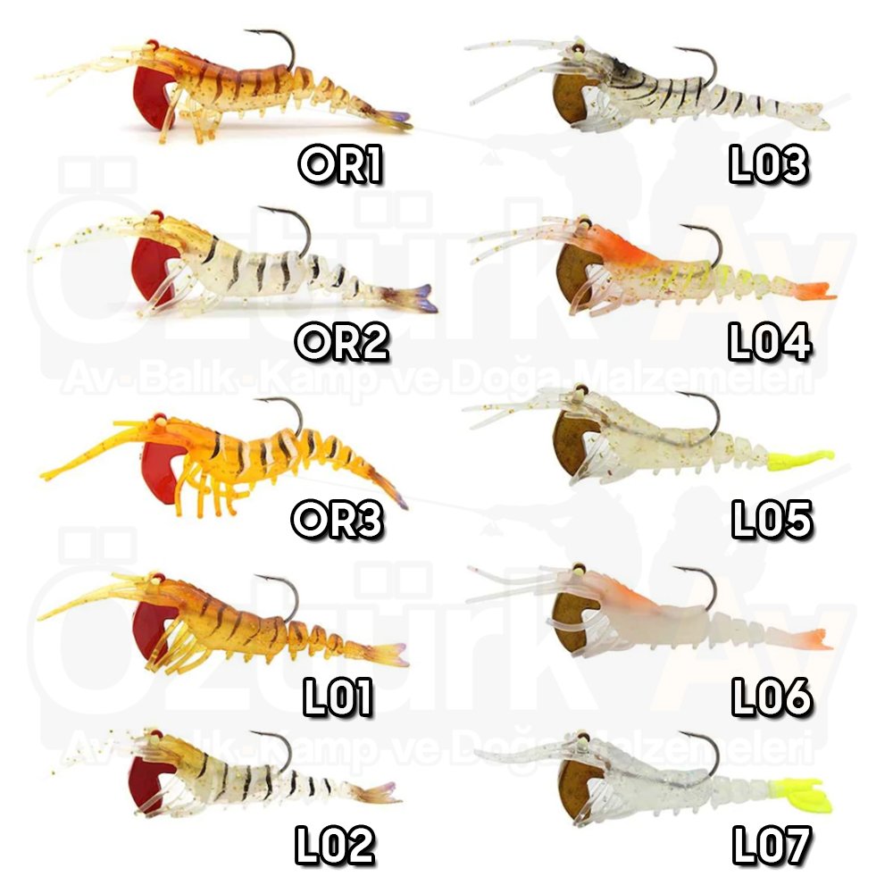 Sea Horse Manic 3D Shrimp Karides 7Cm 12gr Silikon Yem