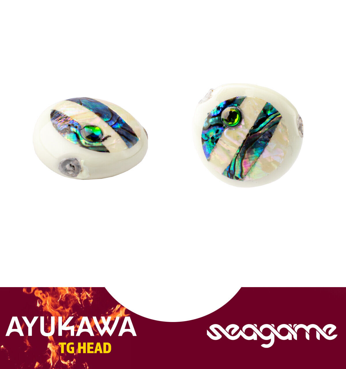 SEAGAME AYUKAWA TG HEAD 100G #902 WHITE ZEBRA ABLN