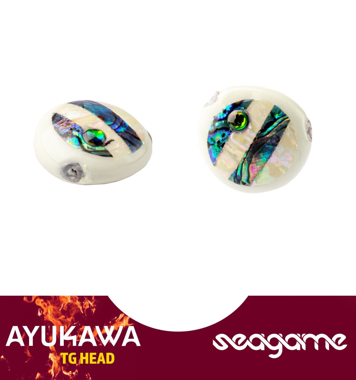 SEAGAME AYUKAWA TG HEAD 60G #902 WHITE ZEBRA ABLN