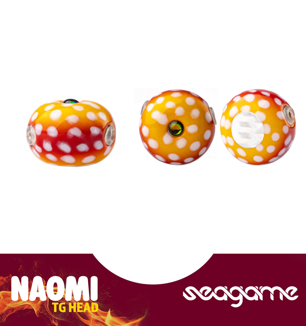 SEAGAME NAOMI TG HEAD 80G #211 ORANGE RED DOT GLOW