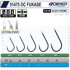 Owner 51475 OC Fukase Black Chrome İğne