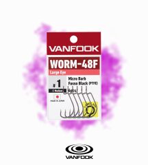 VANFOOK WORM-48F LARGE EYE FS BK 6P #1