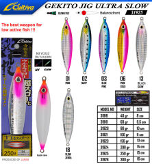 Cultiva 31925 Gekito Jig Ultra Slow 250g 15cm
