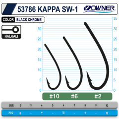 Owner 53786 Kappa Sw-1 Black Chrome İğne