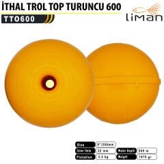 Liman İthal Trol Topu Turuncu 600 m