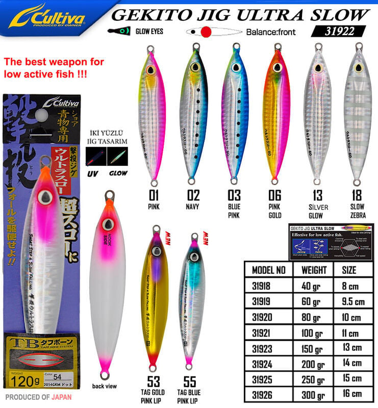 Cultiva  31922 Gekito Jig Ultra Slow 120g 12.0cm