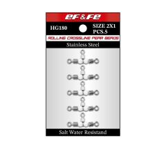 Effe Fırdöndü Rolling Swivel Crossline Pear Beads