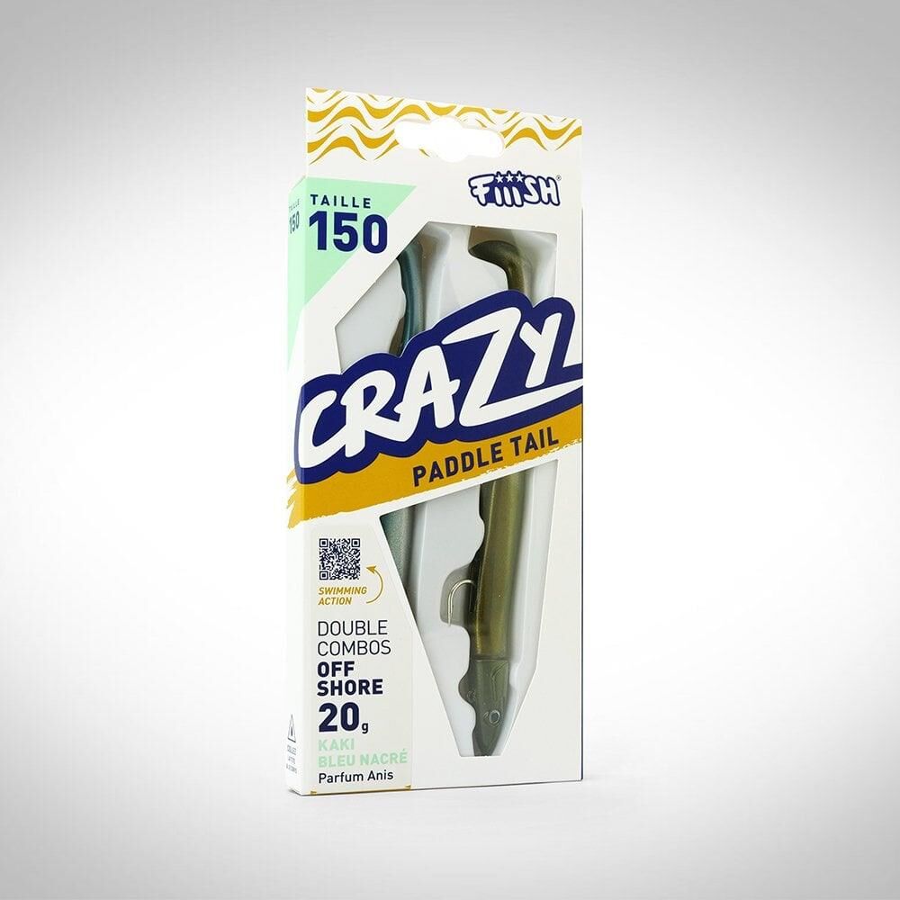 Fiiish CPT150 CPT1226 Double Combo Off Shore 20gr Kaki-Blue Silikon Yem