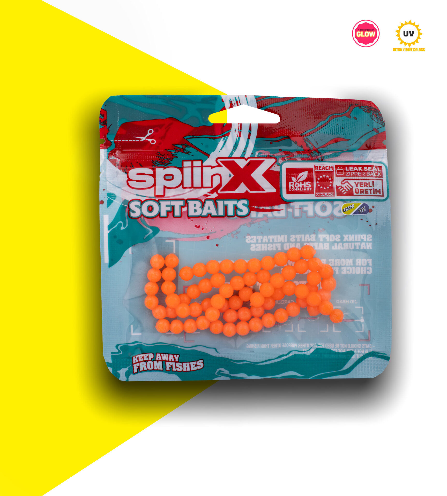 SPIINX EGG 6MM 70P UV ORANGE GLOW