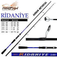 Portfish Ridaniye Spin Olta Kamışı 2 Parça 10-40 gr