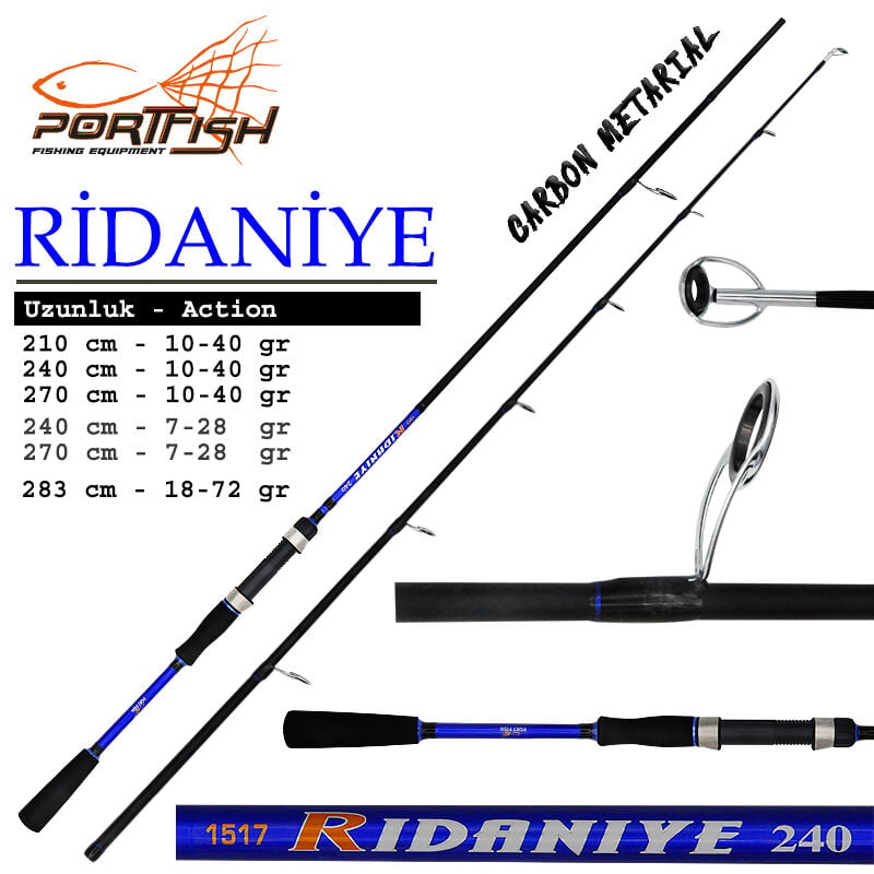 Portfish Ridaniye Spin Olta Kamışı 2 Parça 18-72 gr