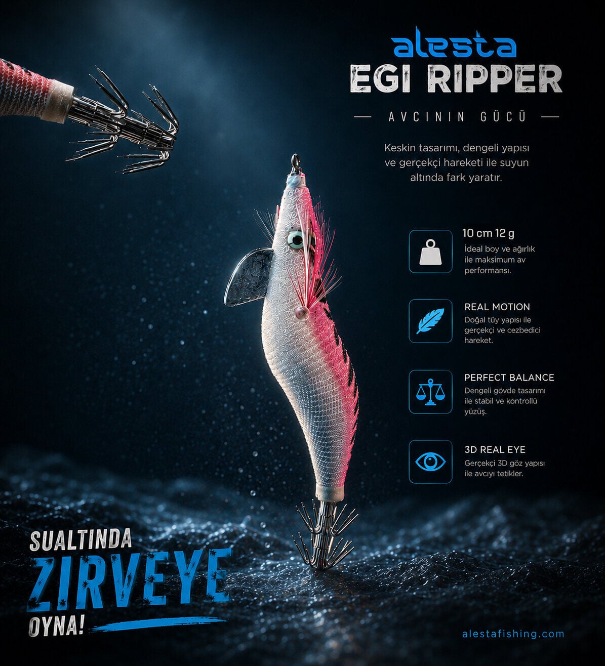EGI RIPPER #2.5 X6752 10CM 12G PEMBE