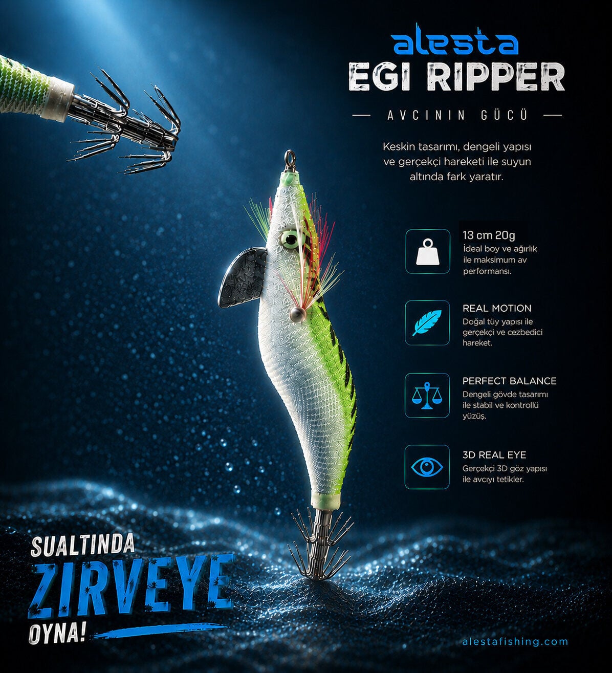 EGI RIPPER #3.5 X6754 13CM 20G YEŞİL