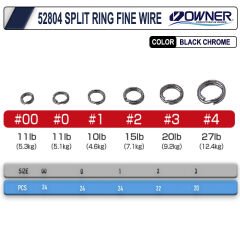 Owner 52804 Split Ring Fine Wire Halka