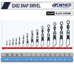 Owner 52482 Snap Swivel Klipsli Fırdöndü