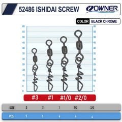 Owner 52486 Shidai Screw Klipsli Fırdöndü
