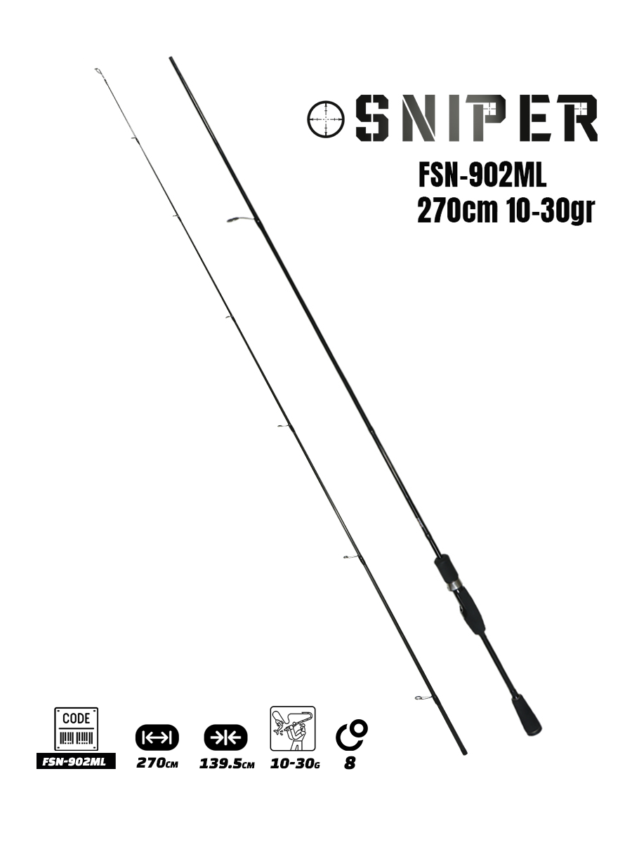 Fujin Sniper 270cm 10-30gr Spin Kamış FSN-902ML