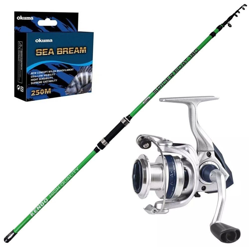 Okuma Aria 4000 - Kendo Spider Boat 210cm Teleskopik Olta Seti