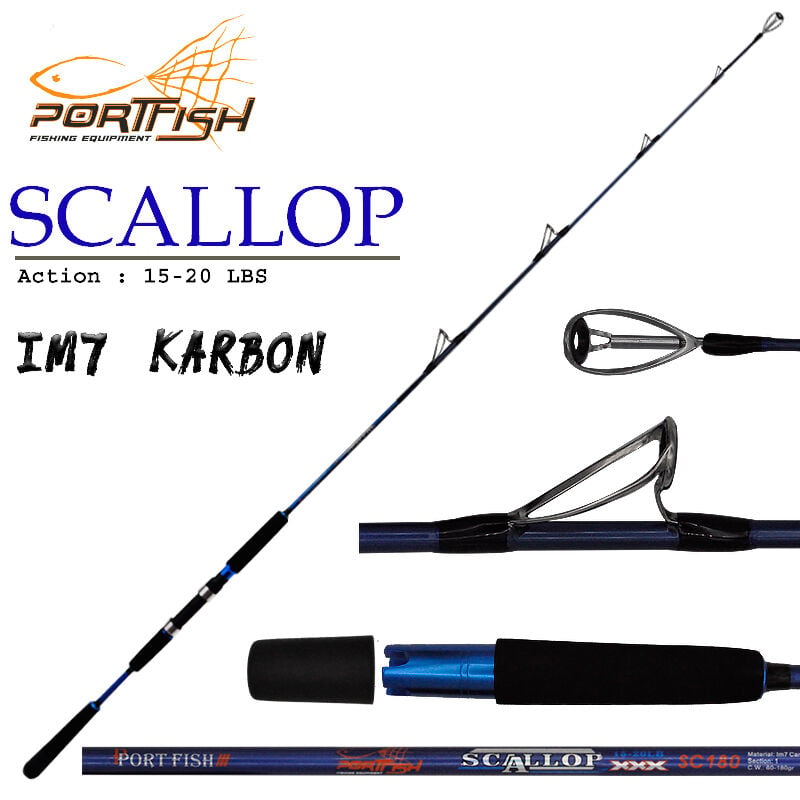 Portfish Scallop Jig Kamışı Tek Parça 60-180 gr