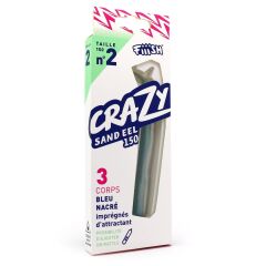 Crazy Sandeel CSE150/2 CSE233 3X Gövde Blue Nacre Silikon Yem