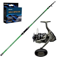 Okuma Acuador 8000 - Kendo Spider Boat 210cm Teleskopik Tekne Olta Seti