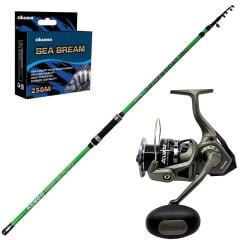 Okuma Acuador 6000 - Kendo Spider Boat 210cm Teleskopik Tekne Olta Seti