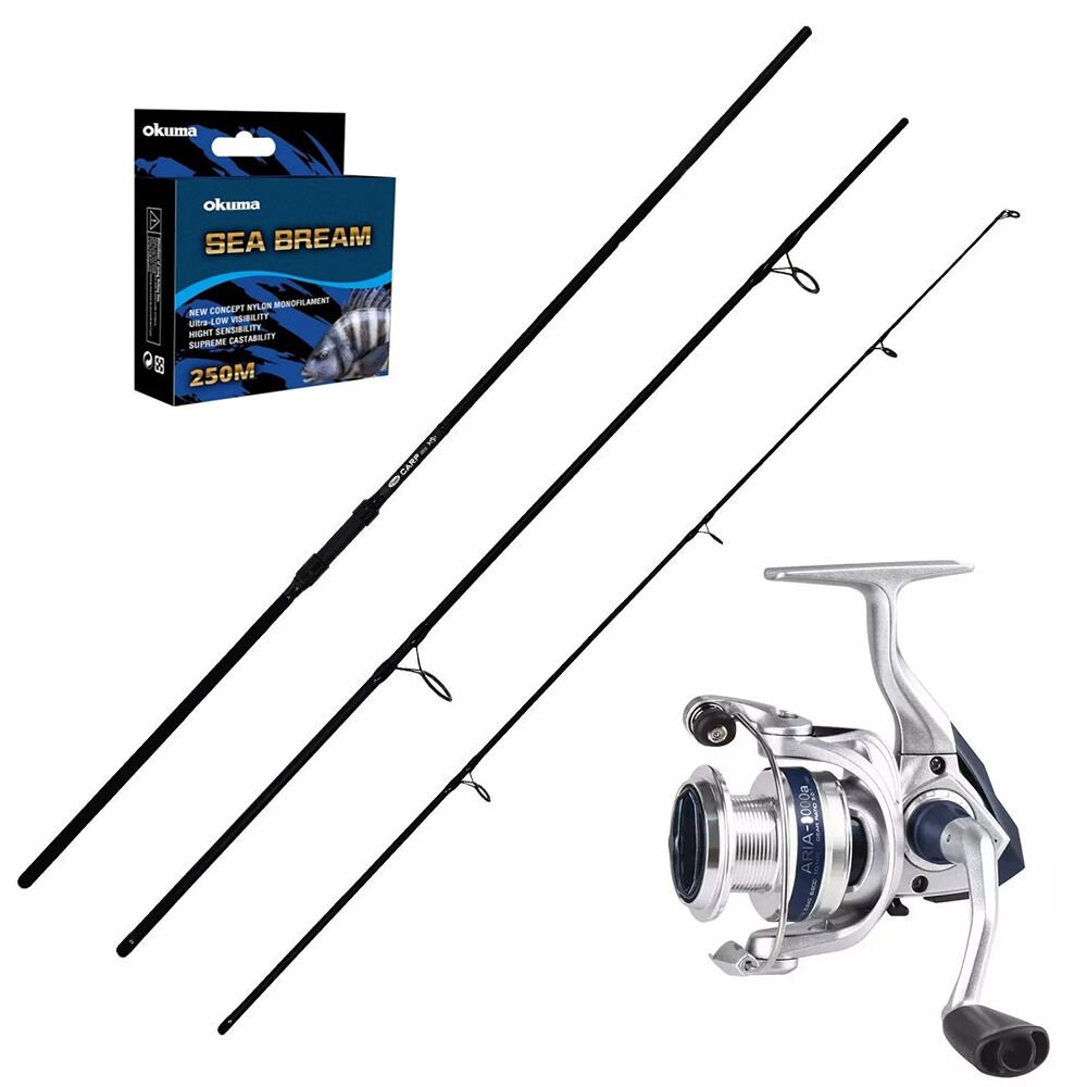 Okuma Aria 8000 - Kendo Carp 390cm 3 Parça Sazan Olta Seti