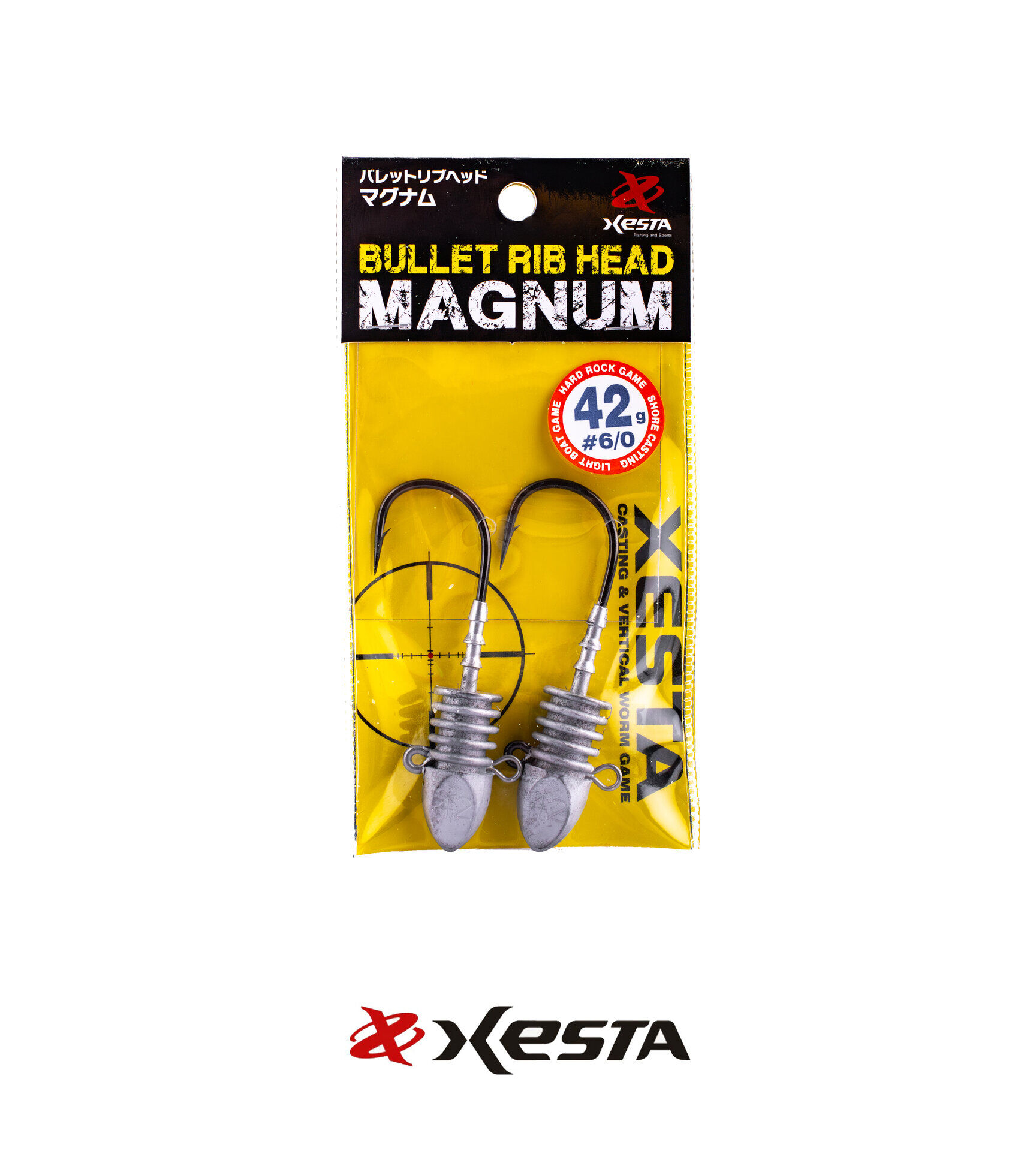 XESTA BULLET RIBHEAD MAGNUM JIGHEAD #6/0 2P 42G