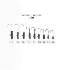 ROCKET JIGHEAD HAM 4P 3G
